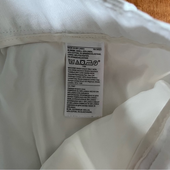 Banana Republic Avery White Straight Leg Pants - Size 4 - Picture 5 of 5